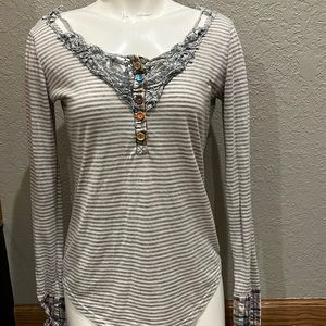 Witness Henley Pj Shirt Sz M